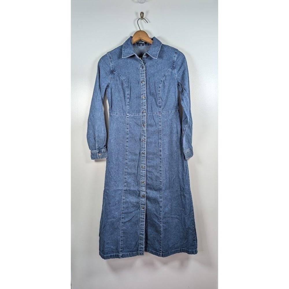Chadwicks of‎ Boston Women's Size 8 Denim Jean Western Prairie Cottagecore Maxi